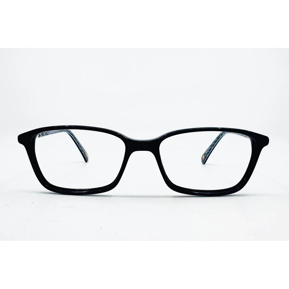 Liz Claiborne Eyeglasses Womens Black Gold L448 PJP Geometric Pattern 130